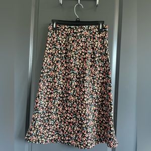 Ann Taylor Loft- floral midi skirt